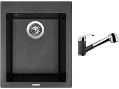 Set Sinks CUBE 410 Metalblack + baterie Sinks LEGENDA S Metalblack