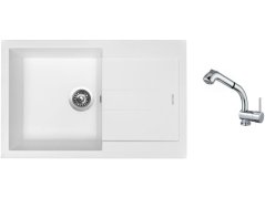 Set Sinks AMANDA 780 Milk + baterie Sinks MIX 3 S Chrom Set Sinks AMANDA 780 Milk + baterie Sinks MIX 3 S Chrom