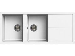 Granitový dřez Elleci Unico 500 White K96