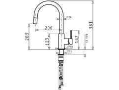 Kuchynská batéria Pyramis Verismo Nerez