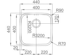 Nerezový drez Sinks INDUS 440 V leštený
