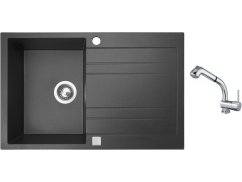 Set Sinks GRANDE 800 Granblack + baterie Sinks MIX 3 S Chrom Set Sinks GRANDE 800 Granblack + baterie Sinks MIX 3 S Chrom