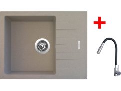 Sinks PERFECTO 650 Avena + ELASTA S nerez/čierná