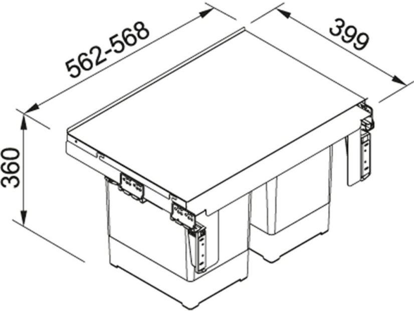 Výsuvný odpadkový koš Franke Garbo 60-2