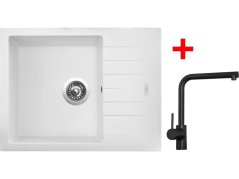 Sinks PERFECTO 650 Milk + ELKA Čierná matná
