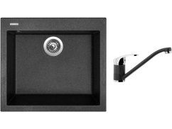 Set Sinks CUBE 560 Granblack + baterie Sinks Pronto Grandblack Set Sinks CUBE 560 Granblack + baterie Sinks Pronto Grandblack