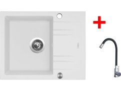 Sinks LINEA 600 XC Milk + Elasta nerez/černá