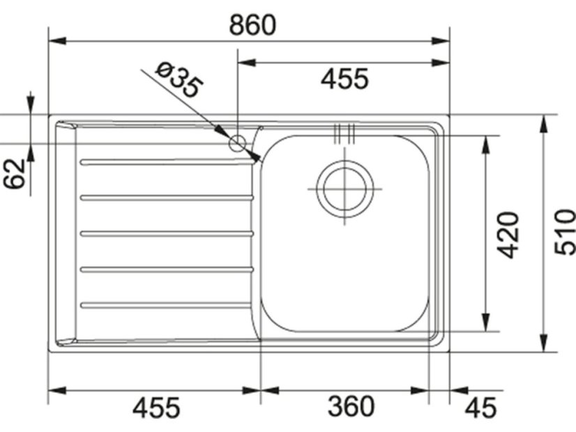 Nerezový dřez Franke NEX 611/2