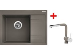 Set Sinks RIM 650 L Truffle + Mix 3 P GR