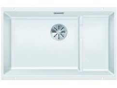 Nerezový drez Blanco SUBLINE 700 U Level InFino biela drez vľavo a nerez košom