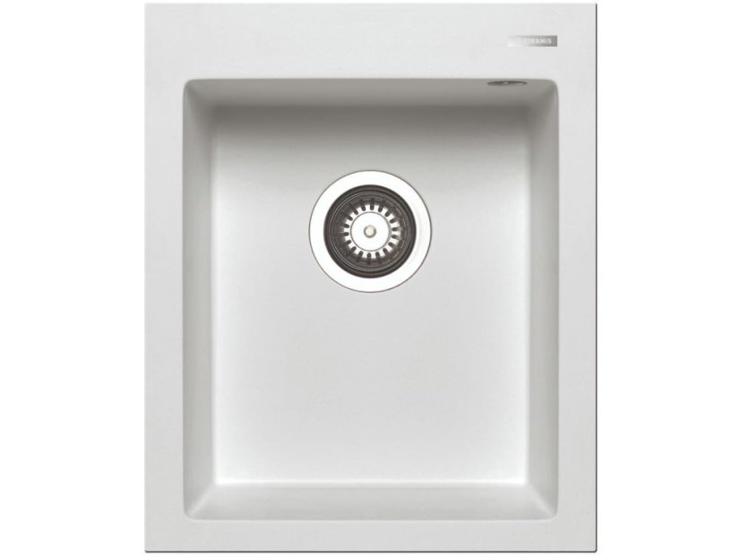 Granitový drez Pyramis Istros 41 x 50 1B Biela