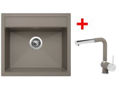 Set Sinks Solo 560 Truffle + Mix 3 P GR