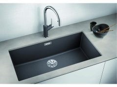 Granitový drez Blanco SUBLINE 800 U InFino sivá skala bez tiahla
