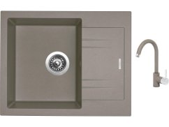 Set Sinks LINEA 600 N Truffle + batéria Sinks MIX 35 Truffle