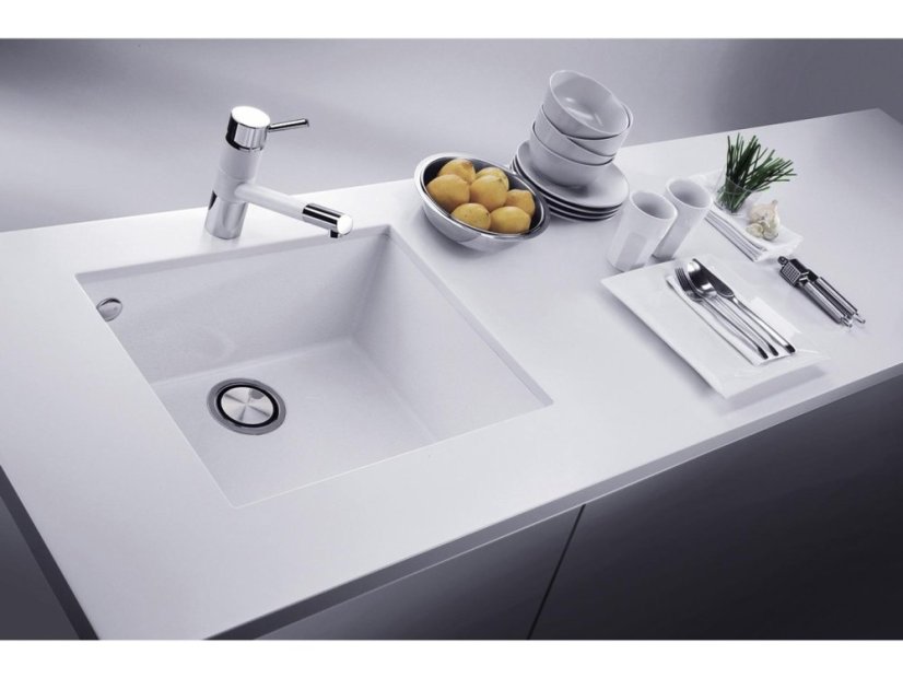 Set Sinks CUBE 560 Milk + baterie Sinks MIX 3 S Chrom