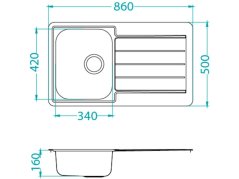 Nerezový drez Alveus LINE 20
