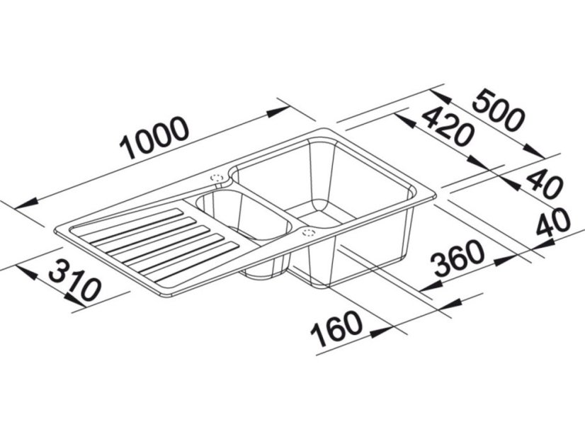 Granitový dřez Blanco NOVA 6 S tartufo s excentrem