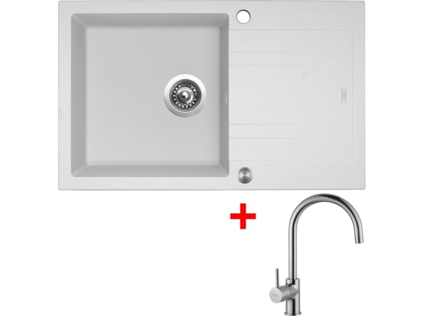 Set Sinks Linea 780 XC Milk + Vitalia chrom