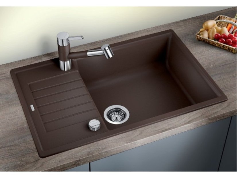 Granitový drez Blanco ZIA XL 6 S Compact čierna s excentrom