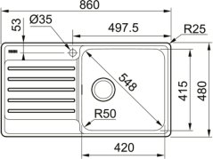 Nerezový dřez Franke BCX 211-86/7 Nerez