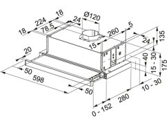 Výsuvná digestoř Franke FTC 632L BK