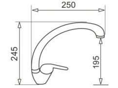 Kuchynská batéria Pyramis Ossia Carbon