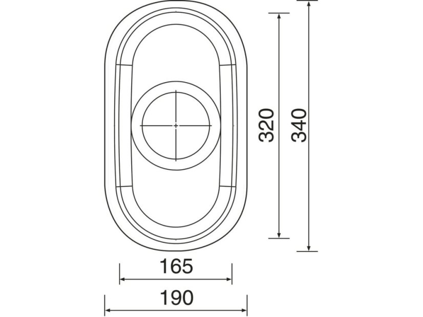 Nerezový dřez Sinks UNDERMOUNT 190 V nákres