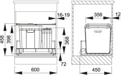Odpadkový kôš Franke 350-60 COMPOSTA