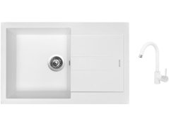 Set Sinks AMANDA 780 Milk + baterie Sinks MIX 35 Milk Set Sinks AMANDA 780 Milk + baterie Sinks MIX 35 Milk