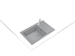 Granitový drez Teka STONE 60 S-TG 1B 1D Hliníkovo šedá