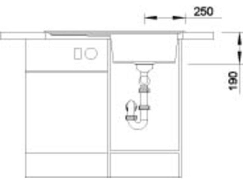 Granitový drez Blanco ZENAR 45 S Antracit, ľavý
