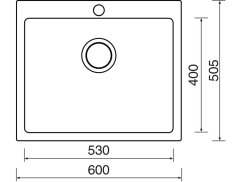 Sinks CERAM 600 Bílá