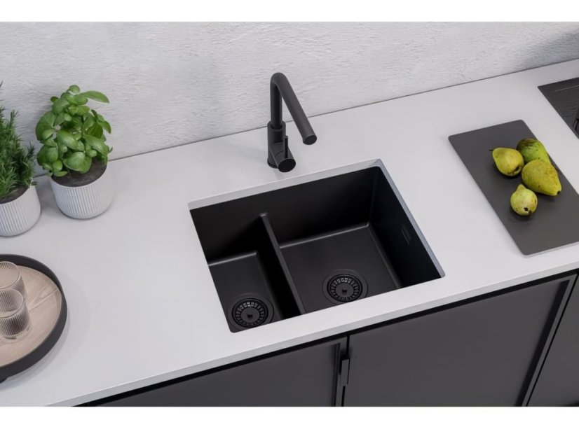 Granitový drez Alveus Omni 50 Black edition