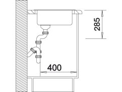 Granitový drez Blanco Rondo 45 Antracit