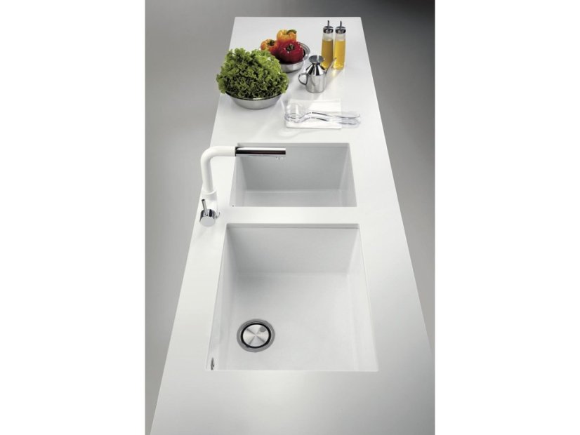 Set Sinks CUBE 410 Milk + baterie Sinks MIX 35 Milk