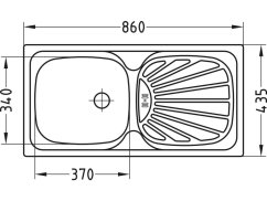 Alveus BASIC 80, DEKOR 860x435 1xLUX + F