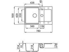 Granitový drez Elleci Easy 325 G40