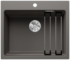 Granitový drez Blanco ETAGON 6 šedá vulkán, bez excentru