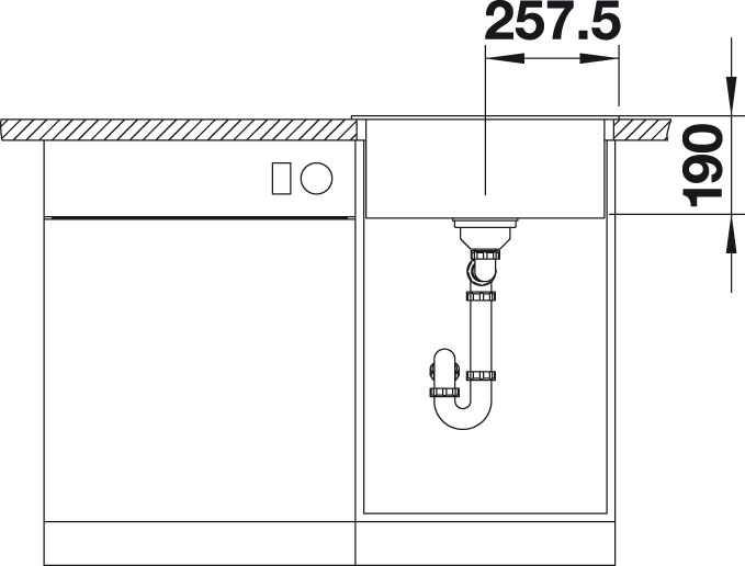 Granitový drez Blanco DALAGO 5 šedá vulkán