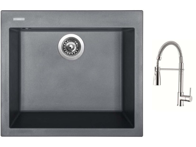 Set Sinks CUBE 560 Titanium + batéria Sinks MIX 35 PROF S chróm