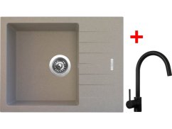 Sinks PERFECTO 650 Avena + Vitalia černá matná