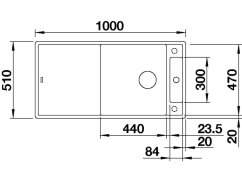 Granitový drez Blanco AXIA III XL 6 S Káva, so sklenenou krájacou doskou