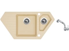 Set Sinks BRAVO 850.1 Sahara + baterie Sinks MIX 3 S Chrom Set Sinks BRAVO 850.1 Sahara + baterie Sinks MIX 3 S Chrom