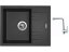 Set Sinks LINEA 600 N Metalblack + baterie Sinks MIX 3 chrom