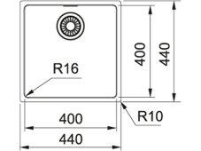 Nerezový dřez Franke MRX 210/610-40 Nerez
