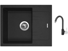 Set Sinks LINEA 600 N Granblack + batéria Sinks MIX 35 Granblack