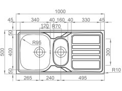 Nerezový dřez Sinks OKIO 1000.1