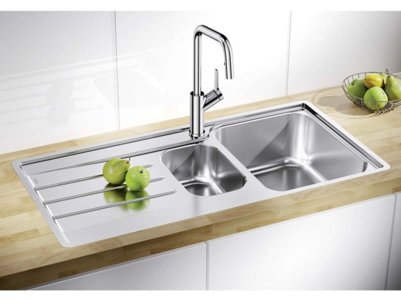 Nerezový drez Blanco LEMIS 6 S-IF nerez kartáčovaný lavy