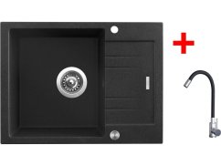 Sinks RAPID 580 XC Granblack + Elasta nerez/černá