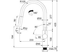 Dřezová baterie Franke FC 5968 Matná černá
